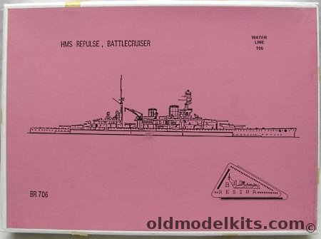 B Resina 1/700 HMS Repulse Battlecruiser, BR 706 plastic model kit